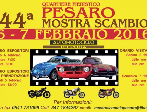 Pesaro: mostra scambio Auto e Motociclo d’epoca 2016