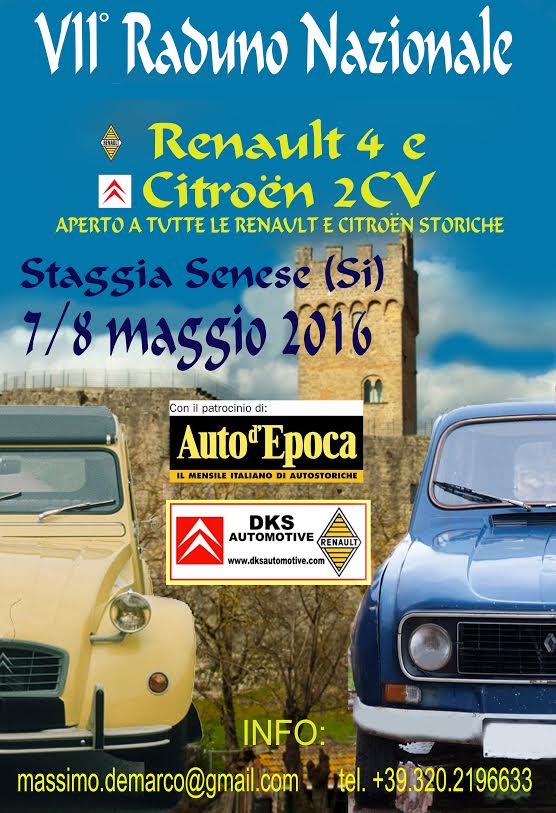 Raduno Naizonale Citroen e Renault d'epoca a Staggia Senese (Siena) 2016